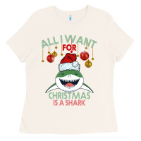 Bone All I Want For Christmas Is A Shark Ladies Tee - Bettercallsaul