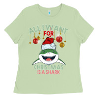 Matcha All I Want For Christmas Is A Shark Ladies Tee - Bettercallsaul