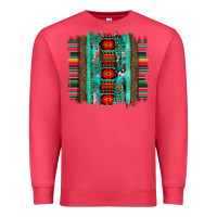 Cardinal serape aztec leopard and turquoise glitter with gemstone brushstroke Premium Sweatshirt - Artiststas