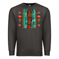 Smoke serape aztec leopard and turquoise glitter with gemstone brushstroke Premium Sweatshirt - Artiststas