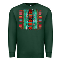 Sports Green serape aztec leopard and turquoise glitter with gemstone brushstroke Premium Sweatshirt - Artiststas