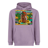 Lavender western horse cowboy hat cactus sunflowers glitter cowhide serape turq Heavyweight Hoodie - Artiststas