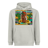 Moon Dust western horse cowboy hat cactus sunflowers glitter cowhide serape turq Heavyweight Hoodie - Artiststas
