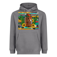 Storm western horse cowboy hat cactus sunflowers glitter cowhide serape turq Heavyweight Hoodie - Artiststas