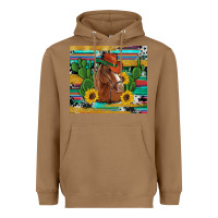 Toasted Coconut western horse cowboy hat cactus sunflowers glitter cowhide serape turq Heavyweight Hoodie - Artiststas