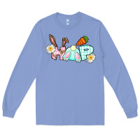 Colony Blue Hop bunny Easter Day Long Sleeve Tee - CowGirlArtShop