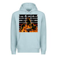Blue Mist american firefighters seamless pattern Premium Hoodie - BundleAndBundleShop