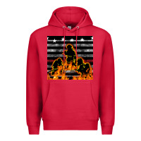 Cardinal american firefighters seamless pattern Premium Hoodie - BundleAndBundleShop