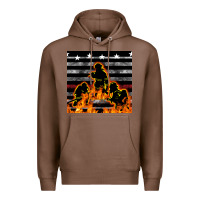 Chestnut american firefighters seamless pattern Premium Hoodie - BundleAndBundleShop