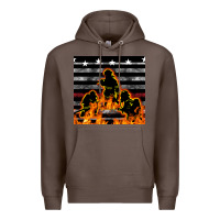 Coffee american firefighters seamless pattern Premium Hoodie - BundleAndBundleShop