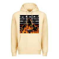 Pina Colada american firefighters seamless pattern Premium Hoodie - BundleAndBundleShop