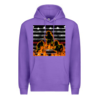 Purple american firefighters seamless pattern Premium Hoodie - BundleAndBundleShop