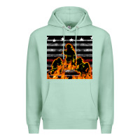 Seafoam american firefighters seamless pattern Premium Hoodie - BundleAndBundleShop