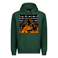 Sports Green american firefighters seamless pattern Premium Hoodie - BundleAndBundleShop