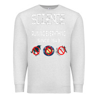 Oatmeal Heather Science Ruining Everything Since 1543 Aliens Premium Sweatshirt - minhPixels