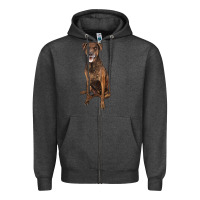 Charcoal Heather plott hound Zipper Hoodie - LillyAllenDesigns