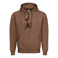 Chestnut plott hound Zipper Hoodie - LillyAllenDesigns