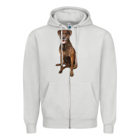 Dove Grey plott hound Zipper Hoodie - LillyAllenDesigns