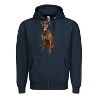 Navy plott hound Zipper Hoodie - LillyAllenDesigns