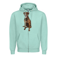 Seafoam plott hound Zipper Hoodie - LillyAllenDesigns