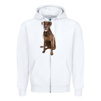 White plott hound Zipper Hoodie - LillyAllenDesigns