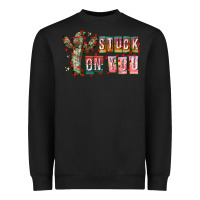 Black Stuck on You Heavyweight Sweatshirt - CowhideDigitalArt
