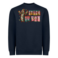 Navy Stuck on You Heavyweight Sweatshirt - CowhideDigitalArt