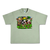 Oil Green St patrick's day heifers Urban Heavy Tee - RanaPortraitStore