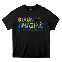 Black down right amazing down syndrome awareness Heavy Core Tee - Artiststas