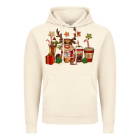 Vintage Artic reindeer coffe cups christmas Vintage Hoodie - CowGirlArtShop