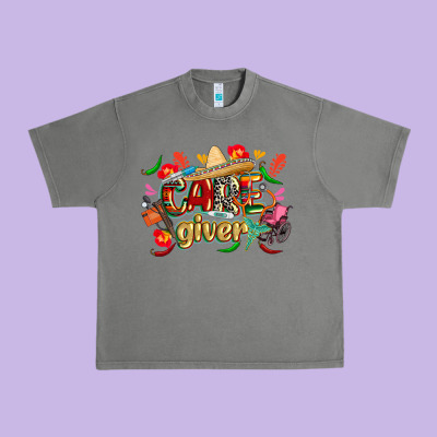 Cinco De Mayo Caregiver Urban Heavy Tee Designed By Cowgirlartshop