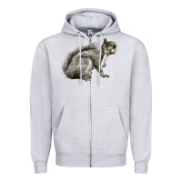 Heather Grey Gray Squirrel Zipper Hoodie - LillyAllenDesigns