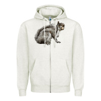 Oatmeal Heather Gray Squirrel Zipper Hoodie - LillyAllenDesigns