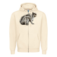 Sandshell Gray Squirrel Zipper Hoodie - LillyAllenDesigns