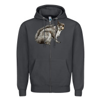 Smoke Gray Squirrel Zipper Hoodie - LillyAllenDesigns