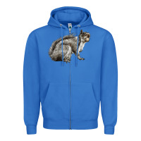 True Royal Gray Squirrel Zipper Hoodie - LillyAllenDesigns