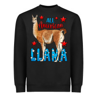 Black All American Lama Heavyweight Sweatshirt - LillyAllenDesigns