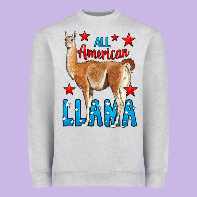 All American Lama Heavyweight Sweatshirt Designed By Lillyallendesigns