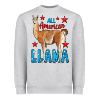 Heather Grey All American Lama Heavyweight Sweatshirt - LillyAllenDesigns