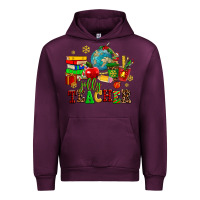 Mauve Wine christmas jolly teachers Urban Hoodie - AdoDesignShop