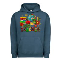 Pigment Midnight Navy christmas jolly teachers Urban Hoodie - AdoDesignShop