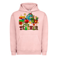 Pigment Salmon christmas jolly teachers Urban Hoodie - AdoDesignShop