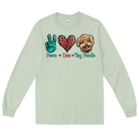 Matcha Peace Love Toy Poodle Long Sleeve Tee - Jasminsmagicworld