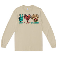 Peace Love Toy Poodle Long Sleeve Tee | Teevron