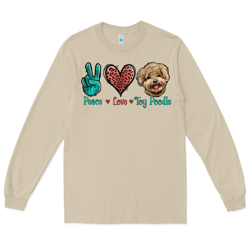 Peace Love Toy Poodle Long Sleeve Tee by Jasminsmagicworld | Teevron
