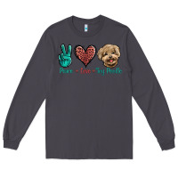 Smoke Peace Love Toy Poodle Long Sleeve Tee - Jasminsmagicworld