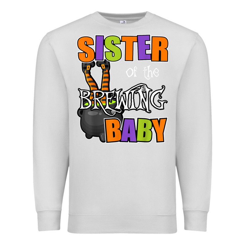 Sister Of Brewing Baby Halloween Theme Baby Shower Spooky T Shirt Premium Sweatshirt by minhPixels | Teevron