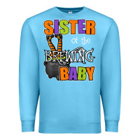 Ocean Blue sister of brewing baby halloween theme baby shower spooky t shirt Premium Sweatshirt - minhPixels
