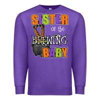 Purple sister of brewing baby halloween theme baby shower spooky t shirt Premium Sweatshirt - minhPixels