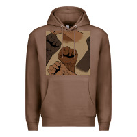 Chestnut melanin raised fist seamless pattern Premium Hoodie - BundleAndBundleShop